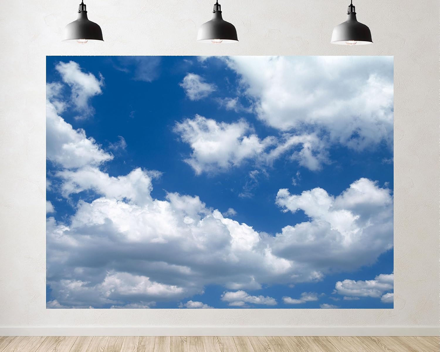 Trykid 20x10ft Blue Sky White Clouds Backdrop Clear Sky Clouds Natural Scenery Photography Background Newborn Baby Baptism Wedding Birthday Party Decoration Studio Prop Fabric