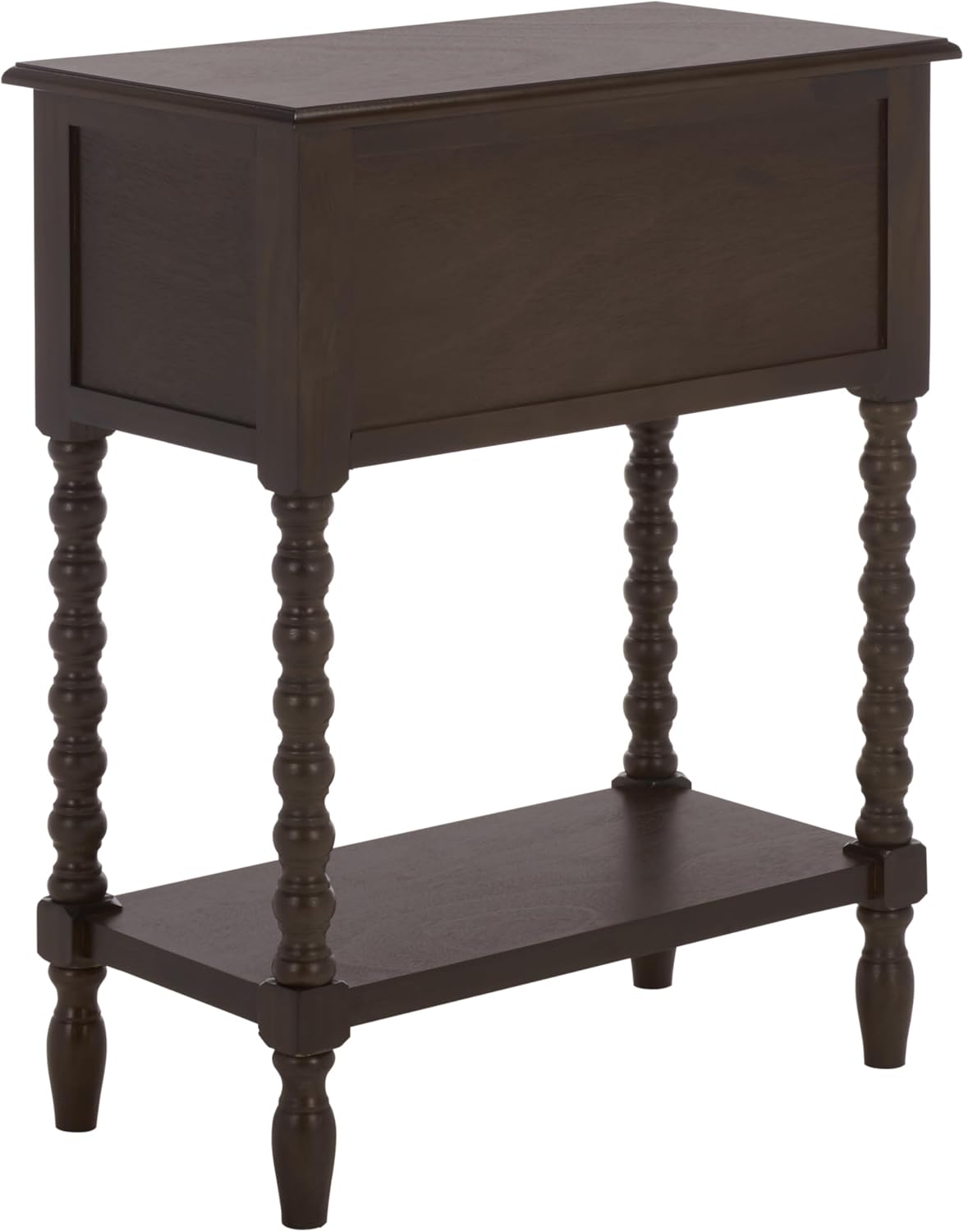 SAFAVIEH Furniture - Athena 3-Drawer Console Table - Dark Chocolate - Solid Wood - Farmhouse Classic Design - Ideal for Entryway, Living Room, Hallway, 23.5' W x 13' D x 29.5' H (CNS5703D)
