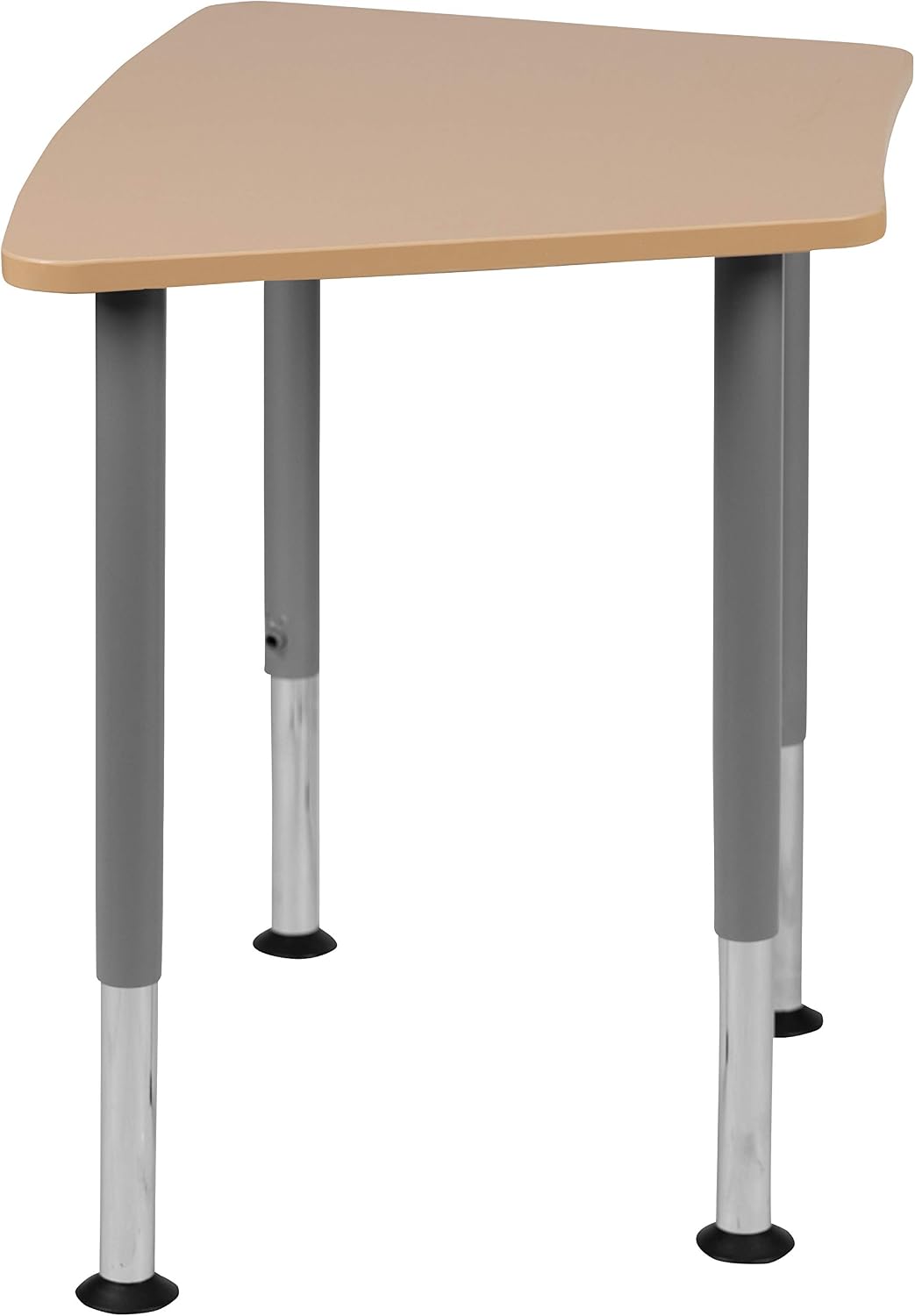 Flash Furniture Billie Hex Natural Collaborative Student Desk (Adjustable from 22.3' to 34') - Home and Classroom
