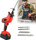 Powerful Cordless Reciprocating Saw with Brushless Motor, Battery, and Charger - Ideal for Wood, Metal, and PVC Cutting Tasks,Battery-2battery