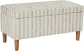 HomePop Malmo 36' Storage Bench - Gray & Cream Stripe