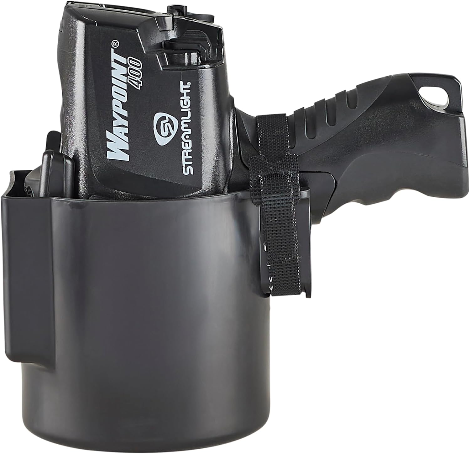 Streamlight 44911 WayPoint 400 Rechargeable 1400-Lumen Long Range Pistol-Grip Spotlight with 120V AC Charger and Polymer Holder/Mount, Black
