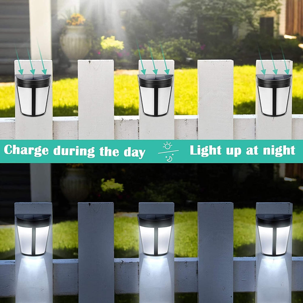 Outdoor Decorative Wall Lamp, RGB 7 Color Glow Solar Lighting Solar Powered IP65 Waterproof Light,Wall Mount Solar Light,for Porch Yard