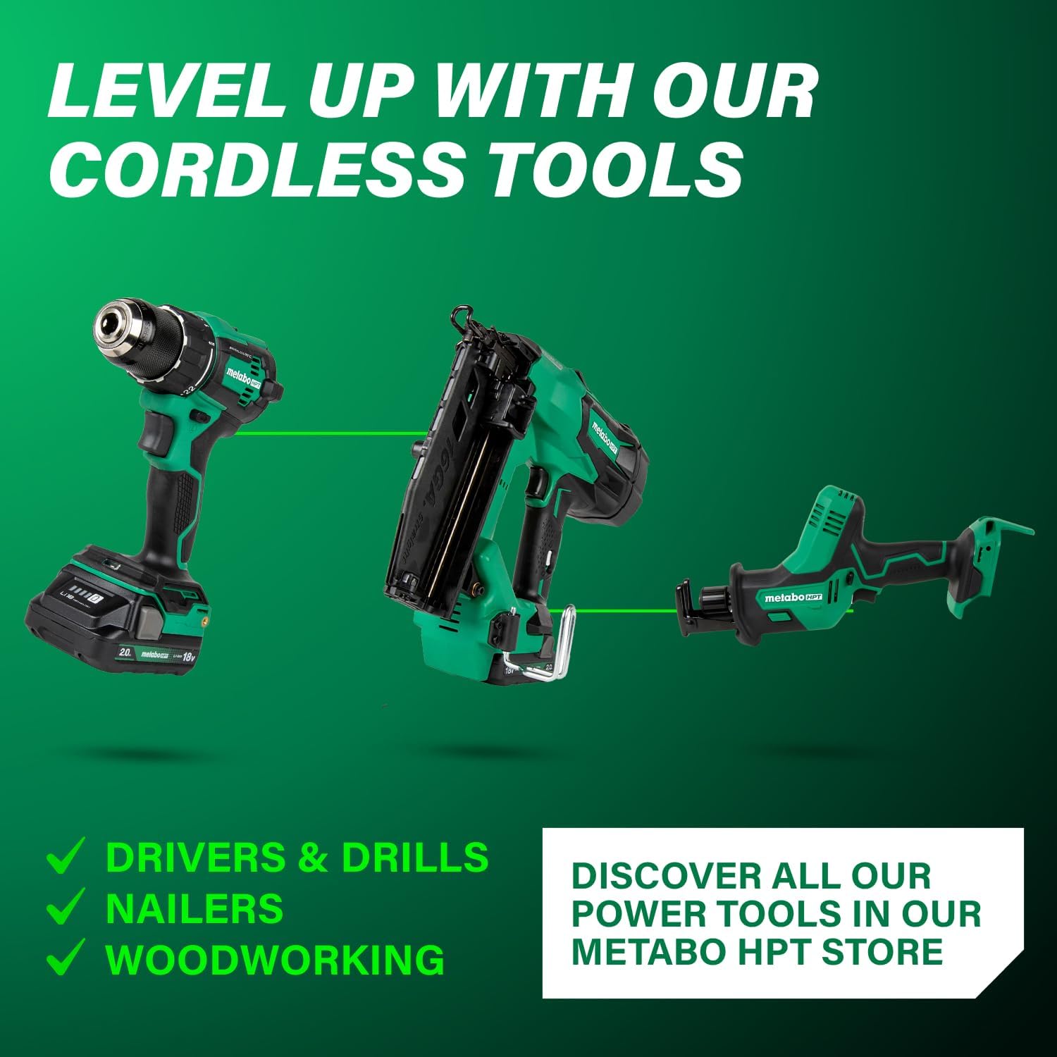 Metabo HPT 18V Cordless One-Handed Reciprocating Saw, Lightweight Design, Compact Saw Size, High-Speed 3,200 Strokes Per Minute, Versatile Blade Compatibility, LED Light, CR18DAQ4