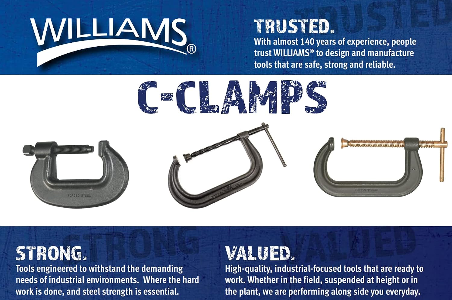 Williams CC-10LAAW 10 3/8-Inch Heavy Service C Clamp