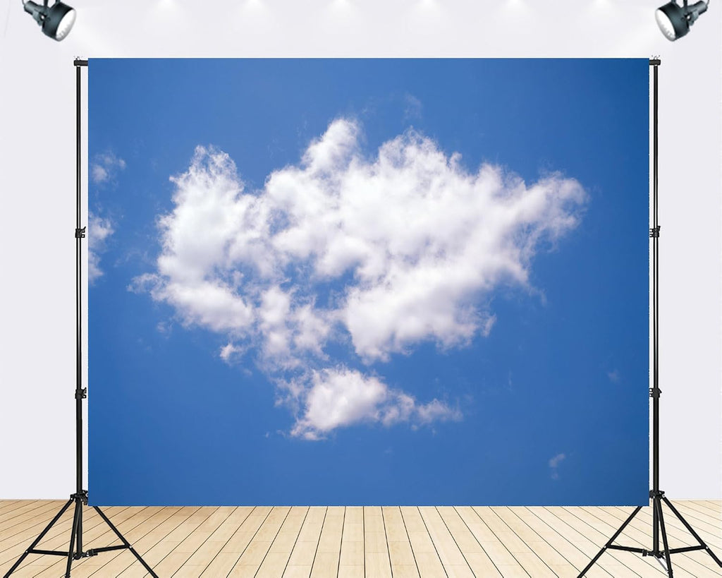 Trykid 20x10ft Blue Sky White Clouds Backdrop Natural Scenery Newborn Photography Background Clear Sky Clouds Baby Shower Wedding Birthday Party Decoration Photo Studio Prop