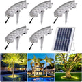 Solar Lights Outdoor,Small Landscape Spotlights, LED Low Voltage Landscape Tree Ring Lights, for Park Lawn (Gold Light Pack of 7)