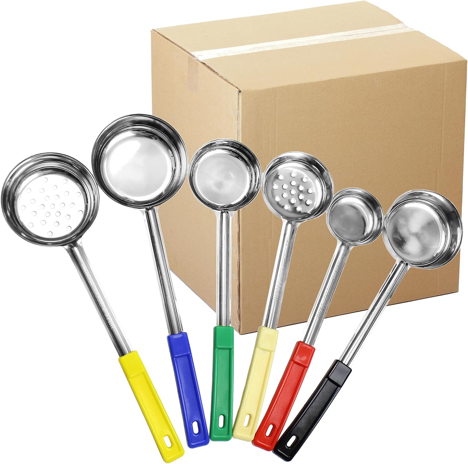 Darware Portion Control Serving Spoons (Case of 12 Sets); w 1/4 Cup, 1/2 Cup, 3/4 Cup & 1 Cup (2, 4, 6, 8 oz) & 1/2 & 1 Cup Utensils/Spoodles