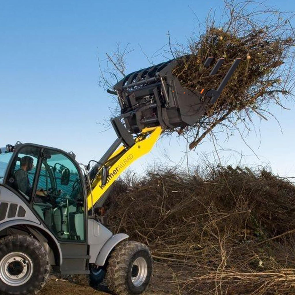 Hipicute 48' Clamp On Debris Forks to Bucket, 5 Fork Tines Clamp-On Pallet Attachments with 2500 Lbs Capacity Fit for Tractor Bucket, Skid Steer Loader