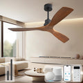 Sofucor Smart Ceiling Fan no Lights, 52' Low Profile Ceiling Fans with Remote, Compatible with Alexa/Google/App, 6-Speed Timing Reversible DC Motor for Bedroom Living Room Patio Indoor Outdoor