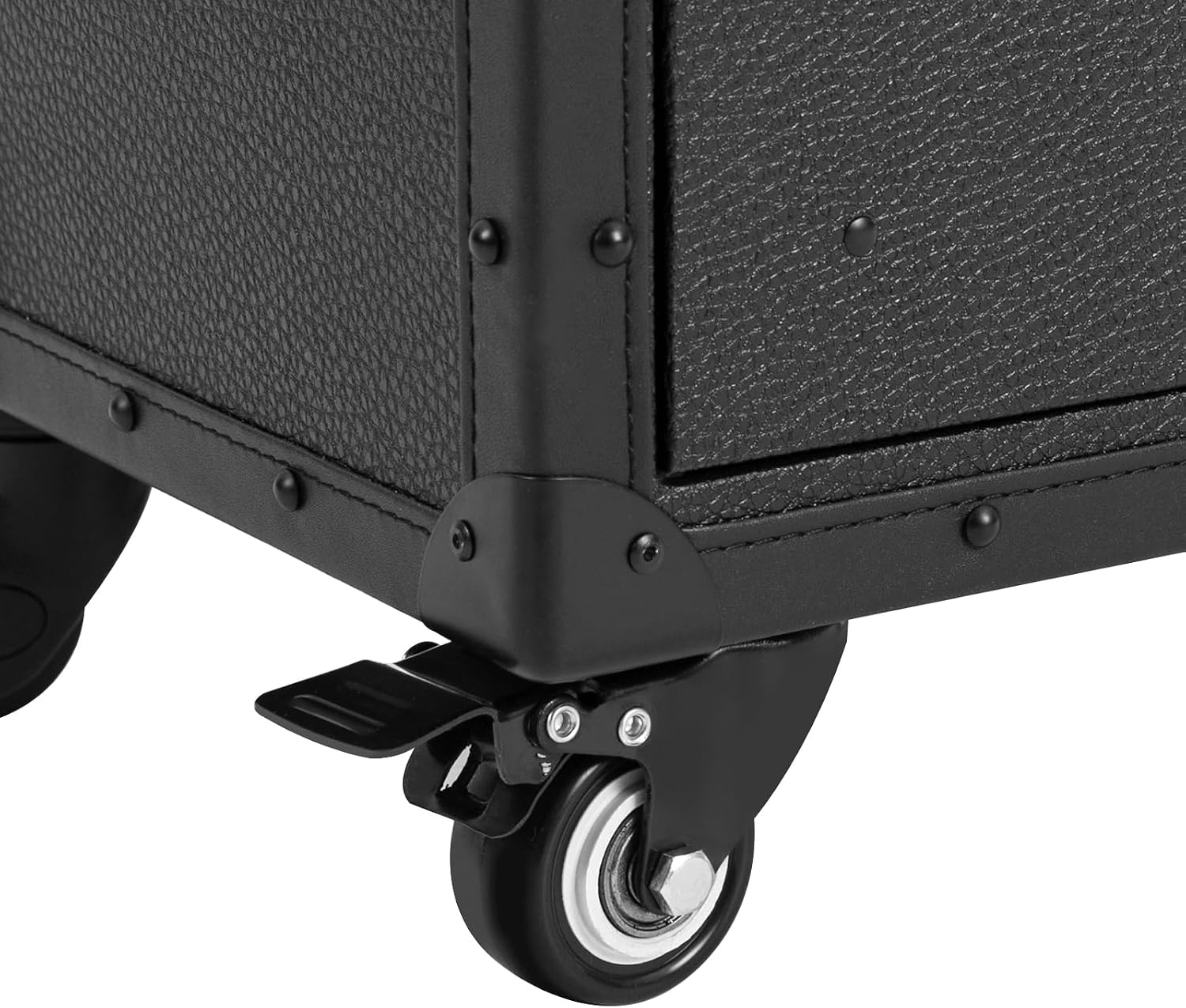Rolling Makeup Case, Cosmetic Train Cases Professional Hair Stylist Travel Case Nail Salon Cart Trolley Carts With 4 Wheels Rolling Cosmetology Case For Barber Shop Beauty Salon Nail Salon (Black)