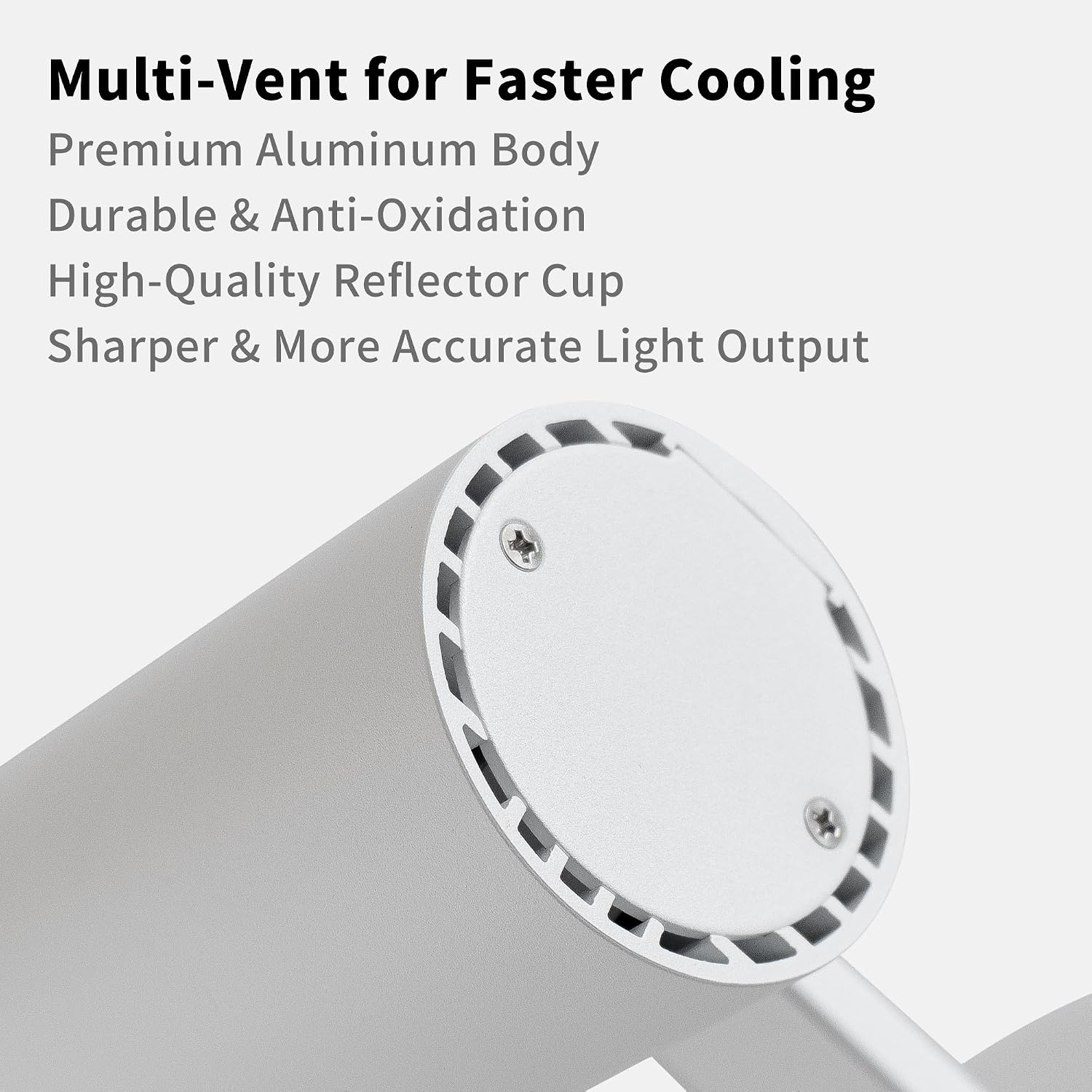 4 Packs 12W LED Dimmable Ceiling Spotlight Indoor – 24° Focused Beam, Monopoint Accent Lighting for Artwork, Wall Wash, Corridor – Adjustable Surface Mounted Spot Light