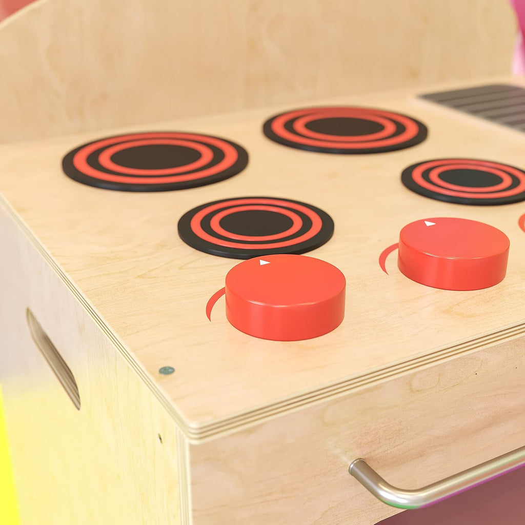 Flash Furniture Hercules Children's Wooden Kitchen Stove for Commercial or Home Use - Safe, Kid Friendly Design