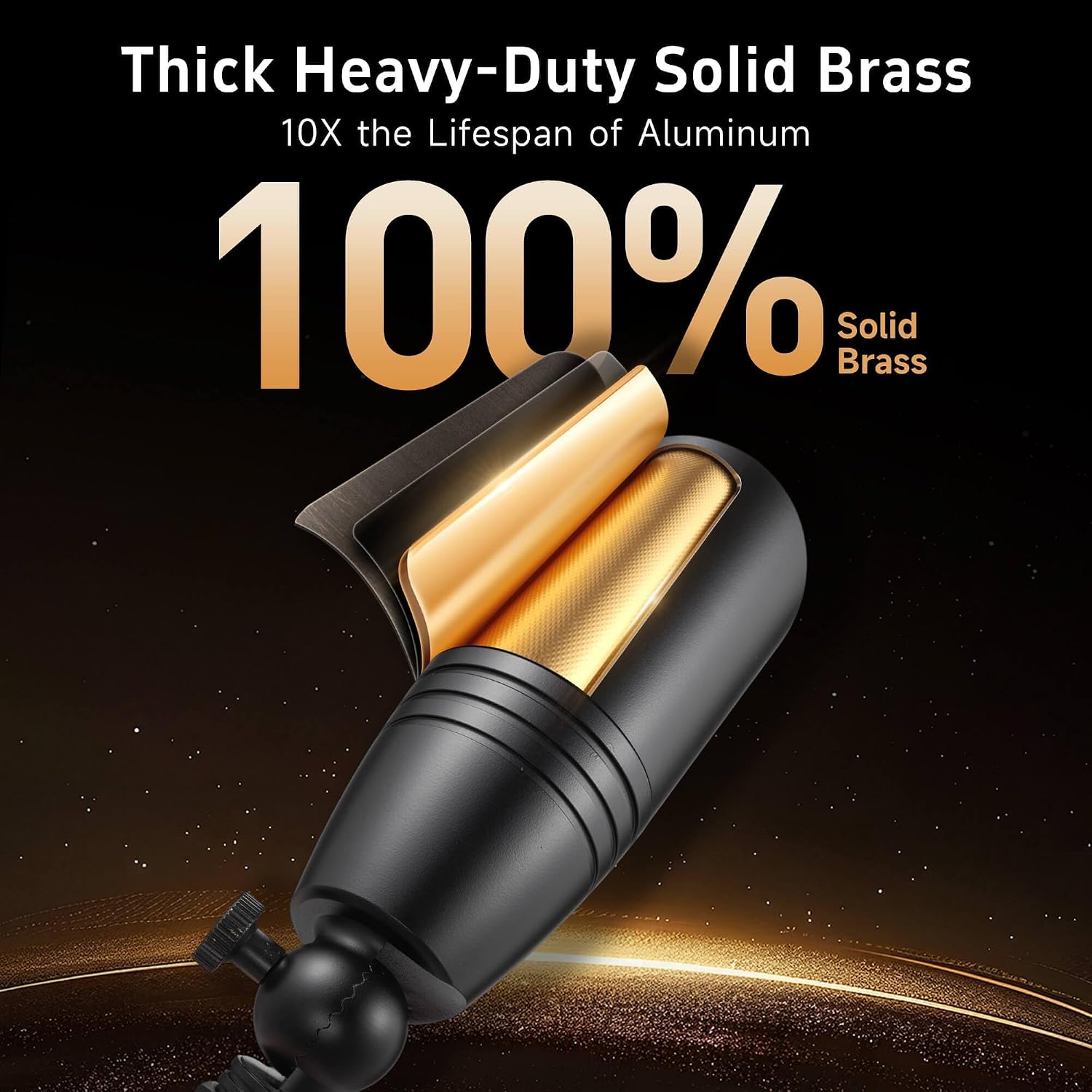 Gardenreet Brass Landscape Lighting - Black Low Voltage Spotlights Outdoor LED, 12V Wired Uplights, Waterproof Spot Lights for Outside Trees with 5W 2700K Warm White MR16 Bulb (4 Pack)
