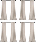 Lush Decor Insulated Grommet Blackout Window Curtain Panels, 52' W x 108' L, Wheat-Classic Modern Design-Chic Window Decor-Long Curtains for Living Room, Bedroom, Or Dining Room (Pack of 8)