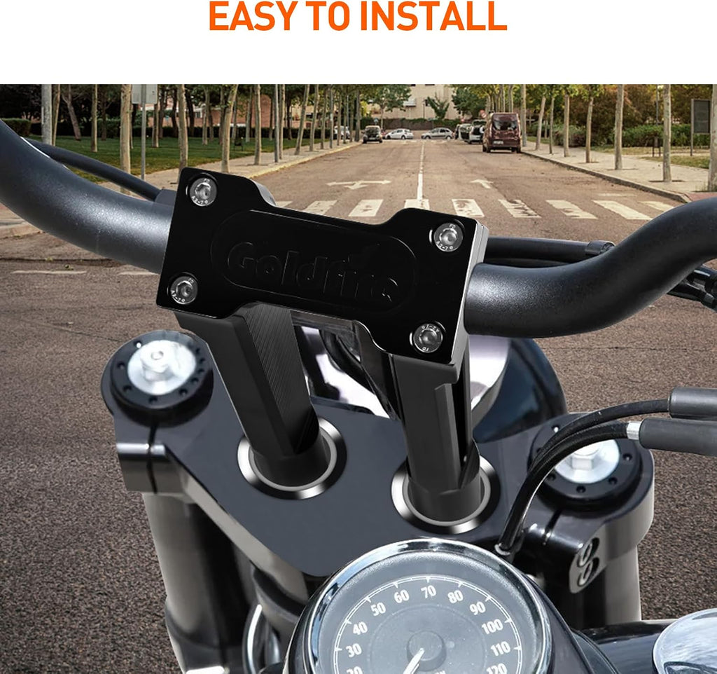 Aluminum CNC straight-type universal handle lift frame, suitable for Harley, Dyna Softail Sportster low rider models, Fat Street Bob FLSL FXBB FXBR FXLRST models (8 inch)