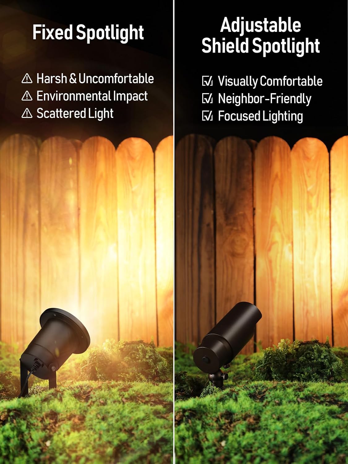 LEONLITE 5CCT Low Voltage LED Landscape Spotlight, 7W LED Spot Lights Outdoor for Garden Yard, Adjustable Beam Angle, 12-24V AC/DC, Aluminum, IP65 Waterproof, CRI90, ETL, Oil Rubbed Bronze, Pack of 8