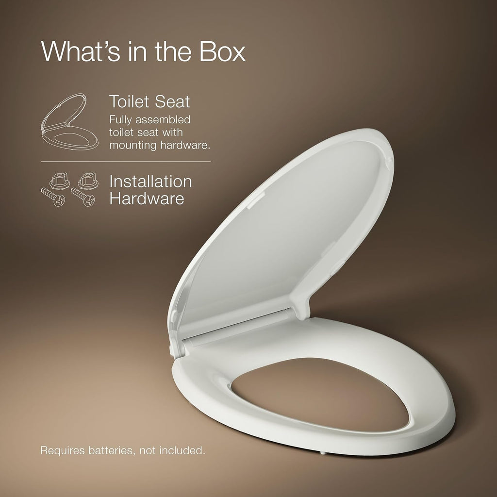 KOHLER CACHET® Nightlight Soft Close Toilet Seat Elongated, ReadyLatch®, Grip-Tight Hardware, Dune