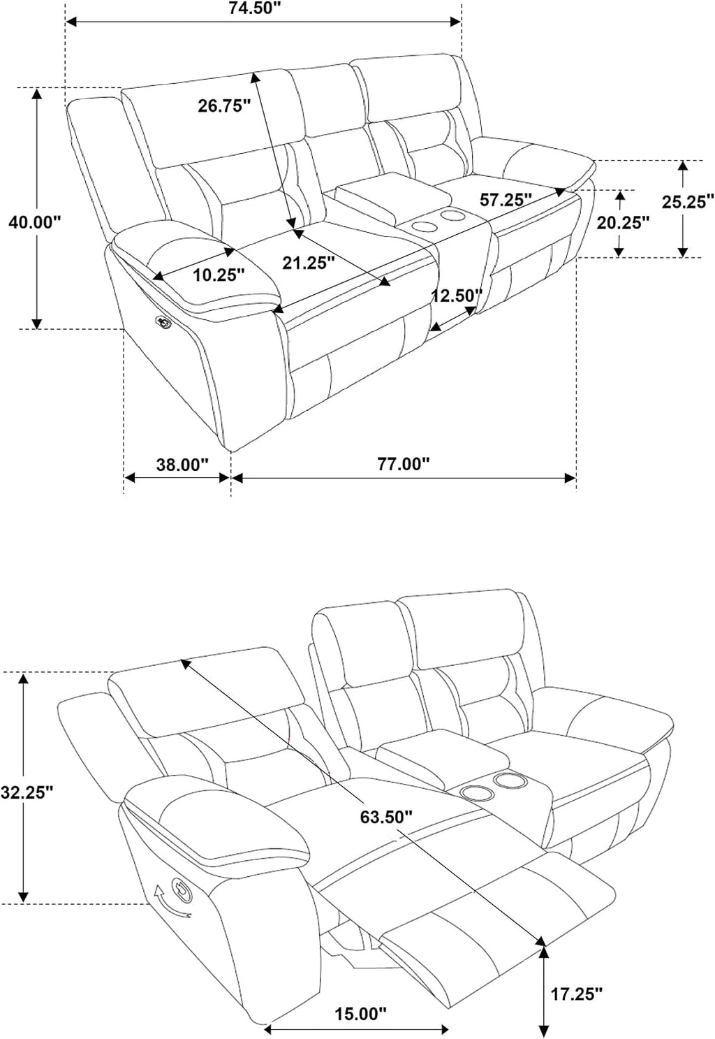 Coaster Home Furnishings Greer 3-Piece Upholstered Reclining Sofa Set Taupe 651351-S3