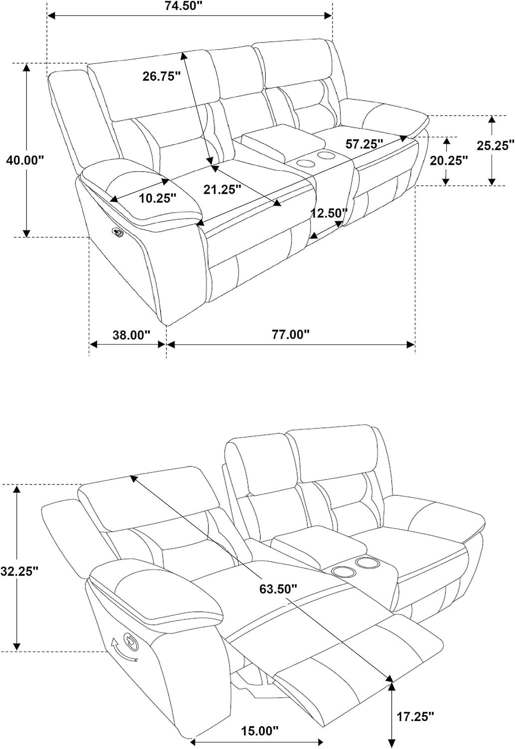 Coaster Home Furnishings Greer 3-Piece Upholstered Reclining Sofa Set Taupe 651351-S3