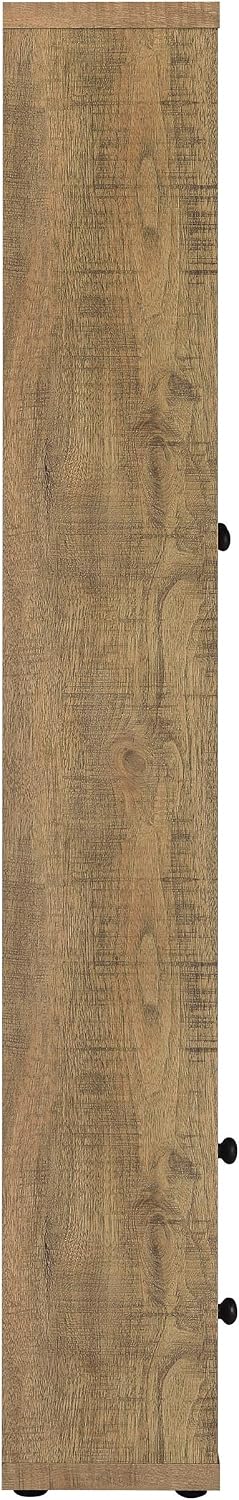 Coaster Home Furnishings - Hawthorne - 4-Shelf Wood Accent Cabinet with Glass Doors - Glass and Wood, Drawers - Farmhouse Style - Living Room, Entryway & Home Kitchen - Mango - 953479