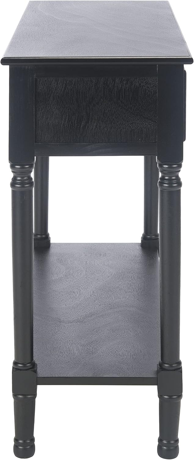 Safavieh Home Collection Haines Black 2-Drawer Bottom Shelf Console Table