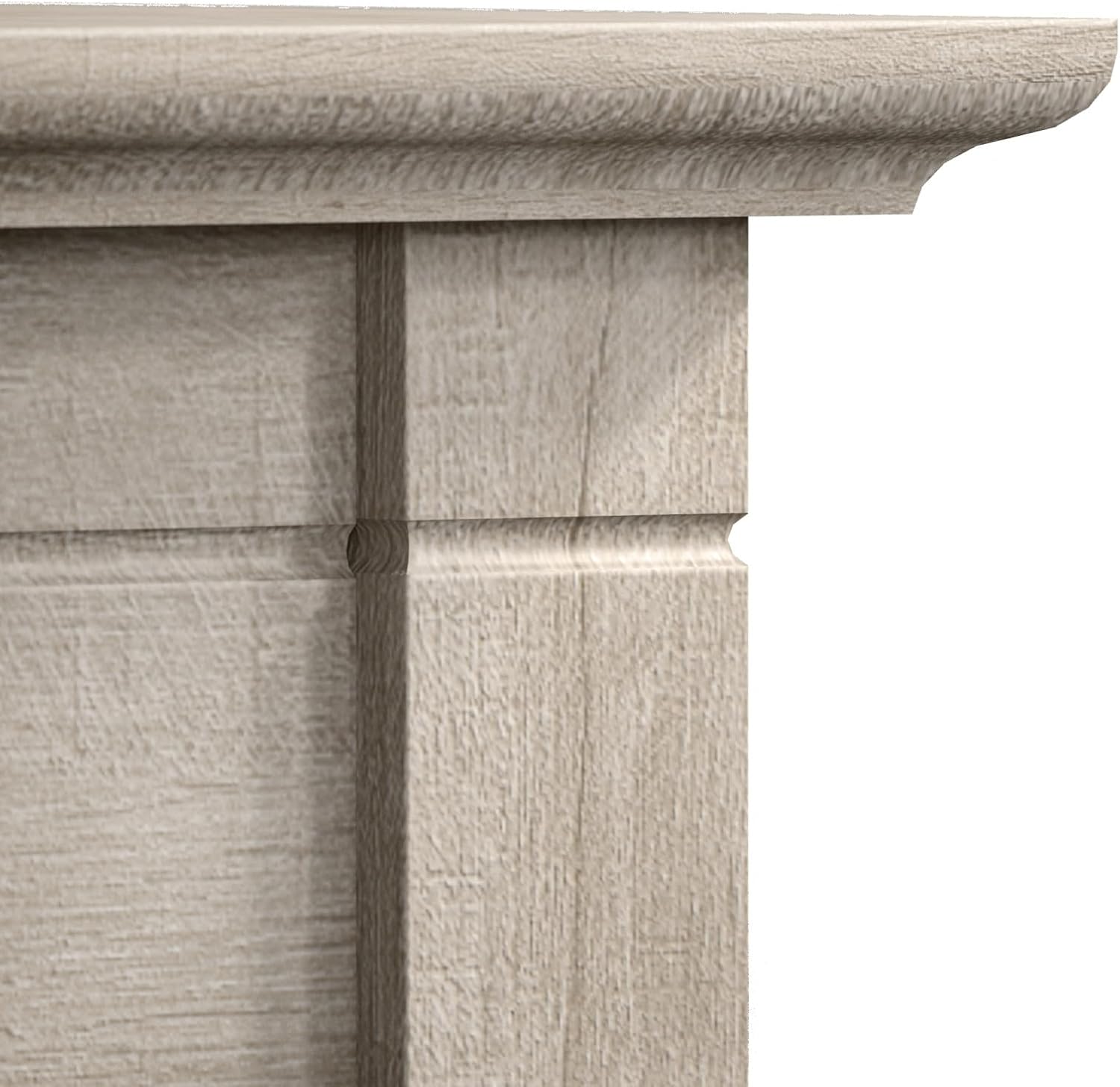 Bush Home Key West 60W Modern Farmhouse L Shaped Desk in Washed Gray, 60-Inch Corner Computer Table for Home Office Workspace