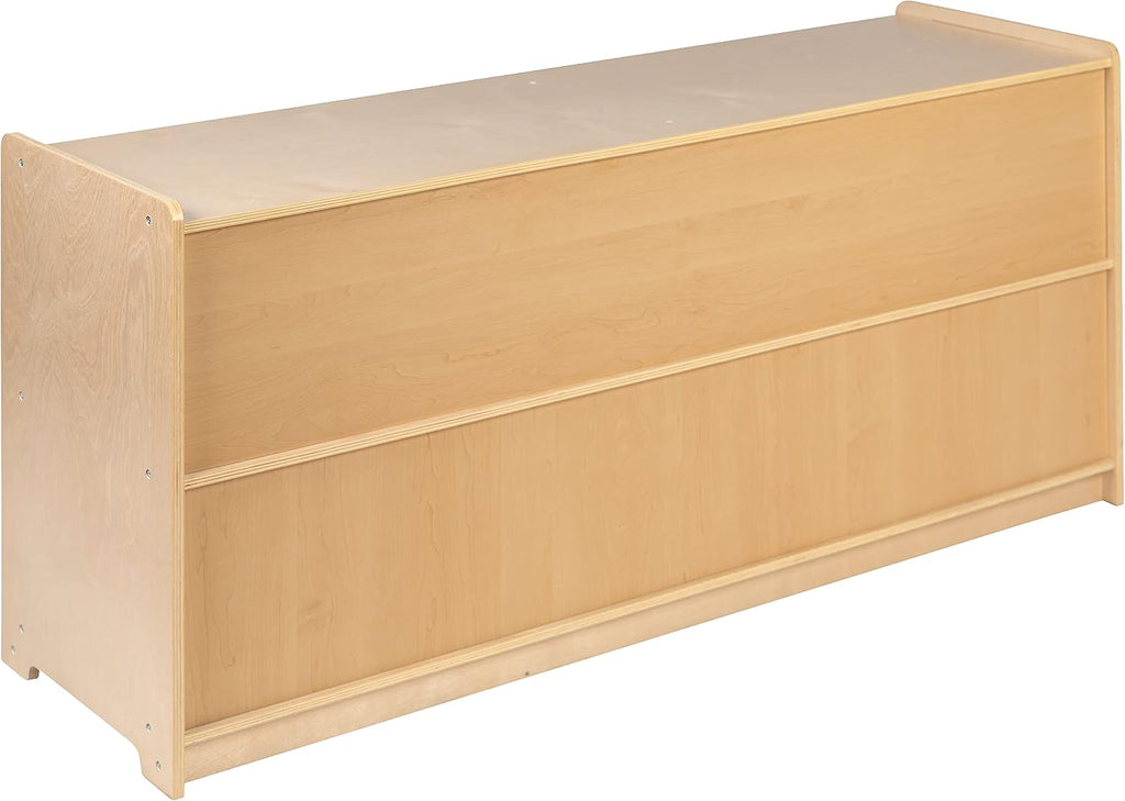 Flash Furniture Hercules Wooden 5 Section School Classroom Storage Cabinet for Commercial or Home Use - Safe, Kid Friendly Design - 24'H x 48'L (Natural)
