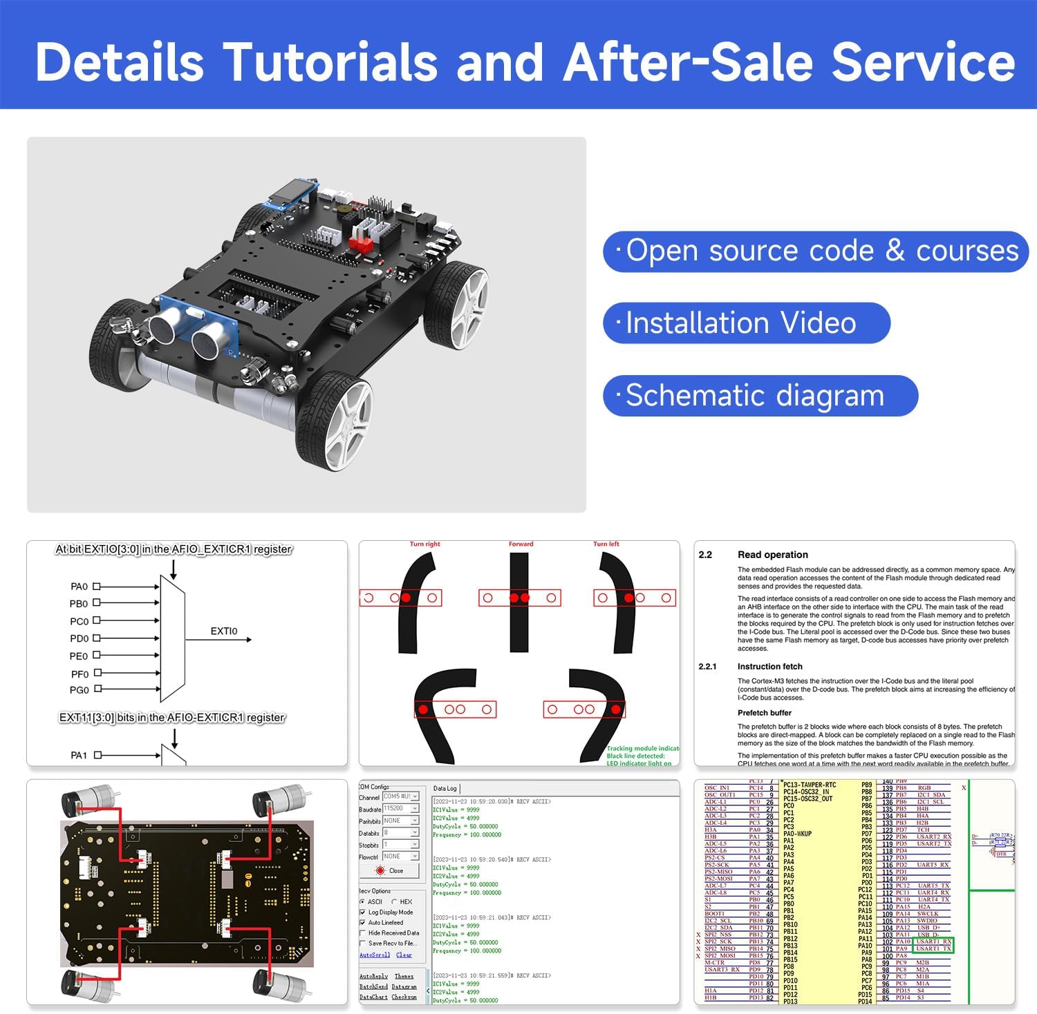 Yahboom STM32 Smart Car with Multifunctional Development 2in1 STM32F103ZET6 DIY Programming Electronics Project Ranging, Following, Line Patrol (Standard Kit)