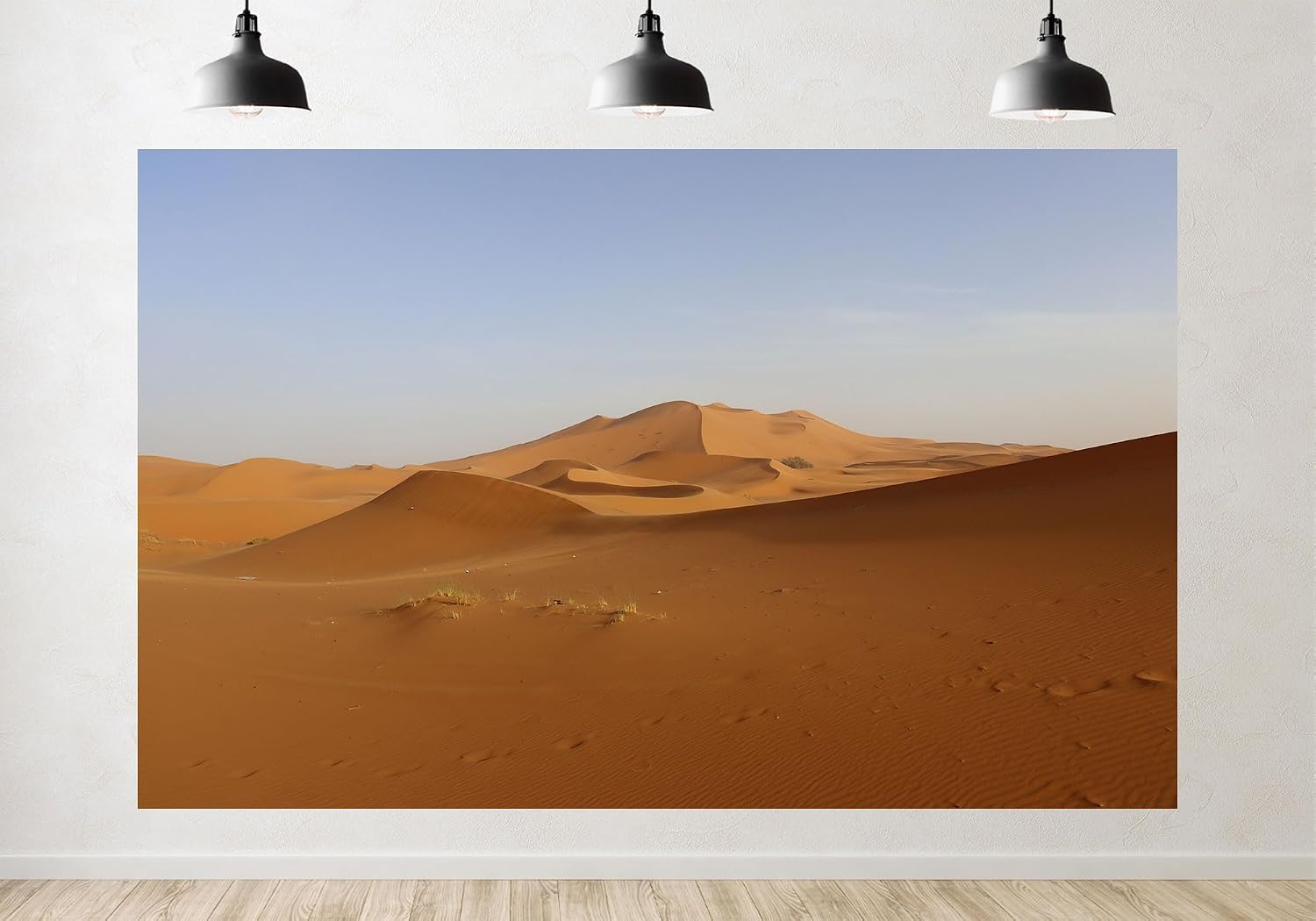 Trykid 20x10ft Sahara Desert Sand Dunes Backdrop Golden Landscape Clear Sky Photography Background Home Wall Decor Adventure Theme Party Decoration Photo Booth Prop Fabric