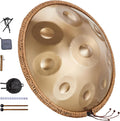 Happybuy Handpan Drum, 22 in & 9 Notes, D Minor, Equipped with Mallets, 440Hz Tuned, with Handpan Stand & Carry Bag, Steel Percussion for Adult Beginners
