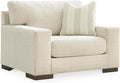 Signature Design by Ashley Maggie Contemporary Upholstered Chair and a Half, Beige