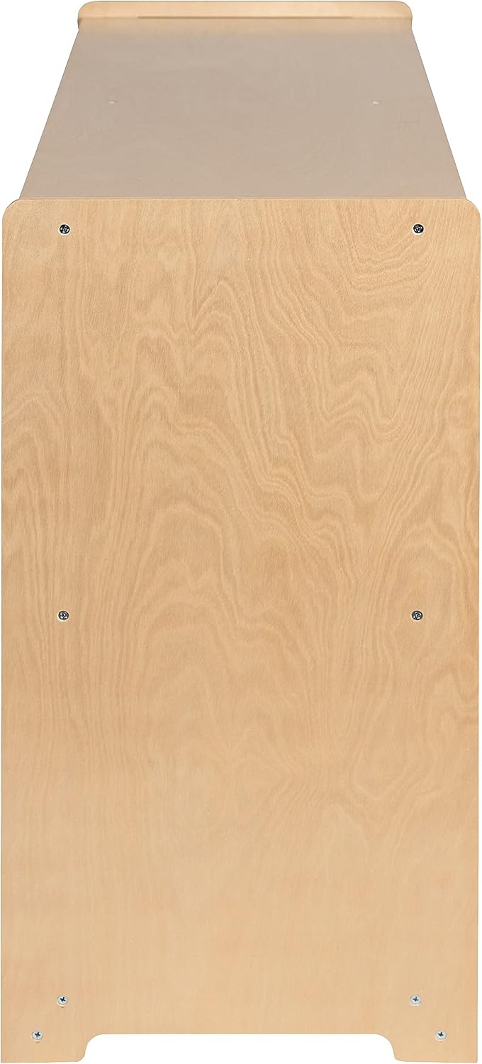 Flash Furniture Hercules Wooden 5 Section School Classroom Storage Cabinet for Commercial or Home Use - Safe, Kid Friendly Design - 30'H x 48'L (Natural)