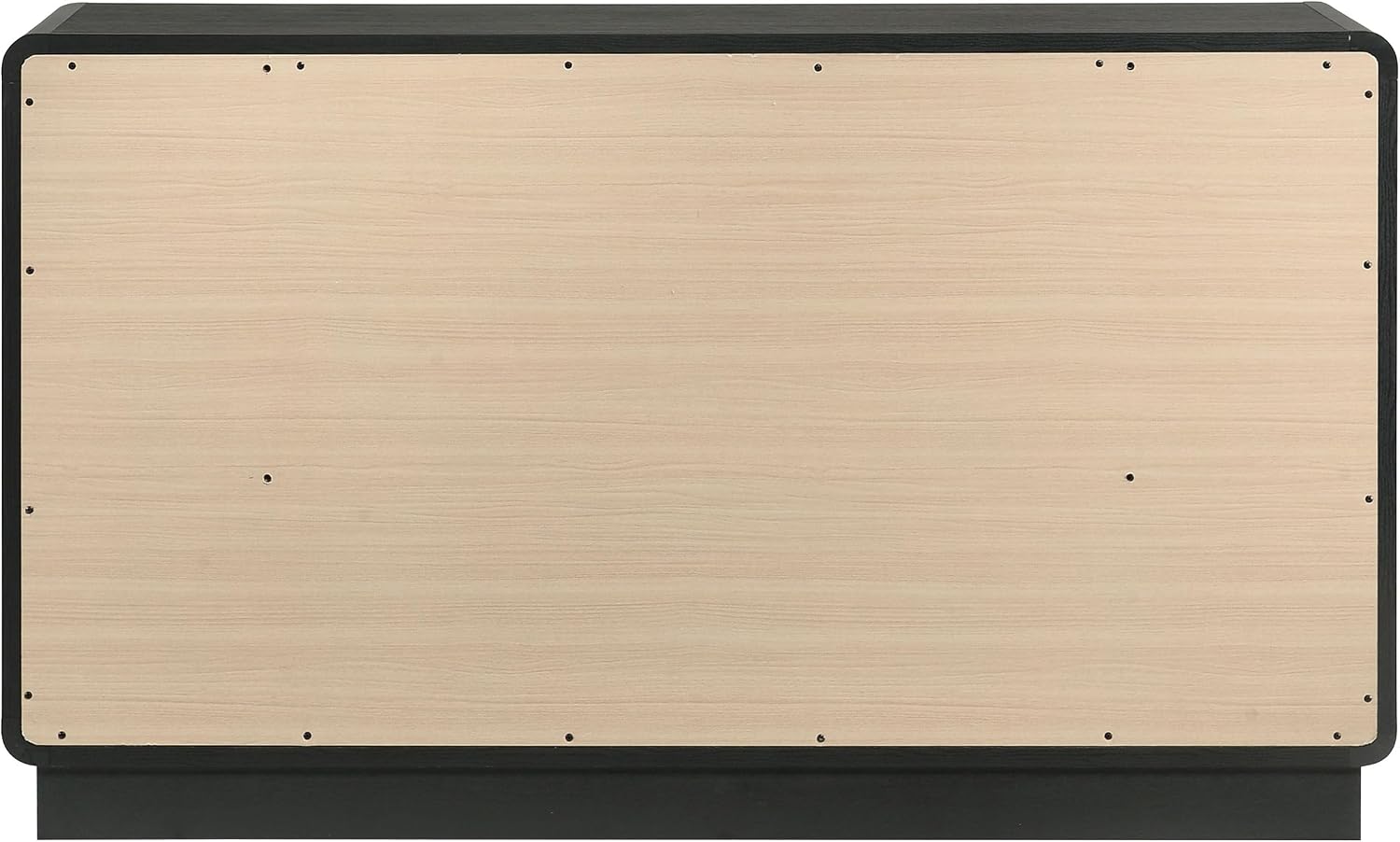 Coaster Home Furnishings - Cavelle - Wood - 6-Drawer Dresser with Mid-Century Modern Style, Gold Ball Knobs, Metal Extension Glides, Rounded Corners - Bedroom - Black - 223663