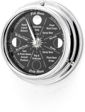 Prestige Chrome Moon Gardening Clock - Lunar Harmony Guide with Moon Clocks -Essential Gardening Tool for Biodynamic & Organic Gardening - Get The Best Results and Transform Your Garden