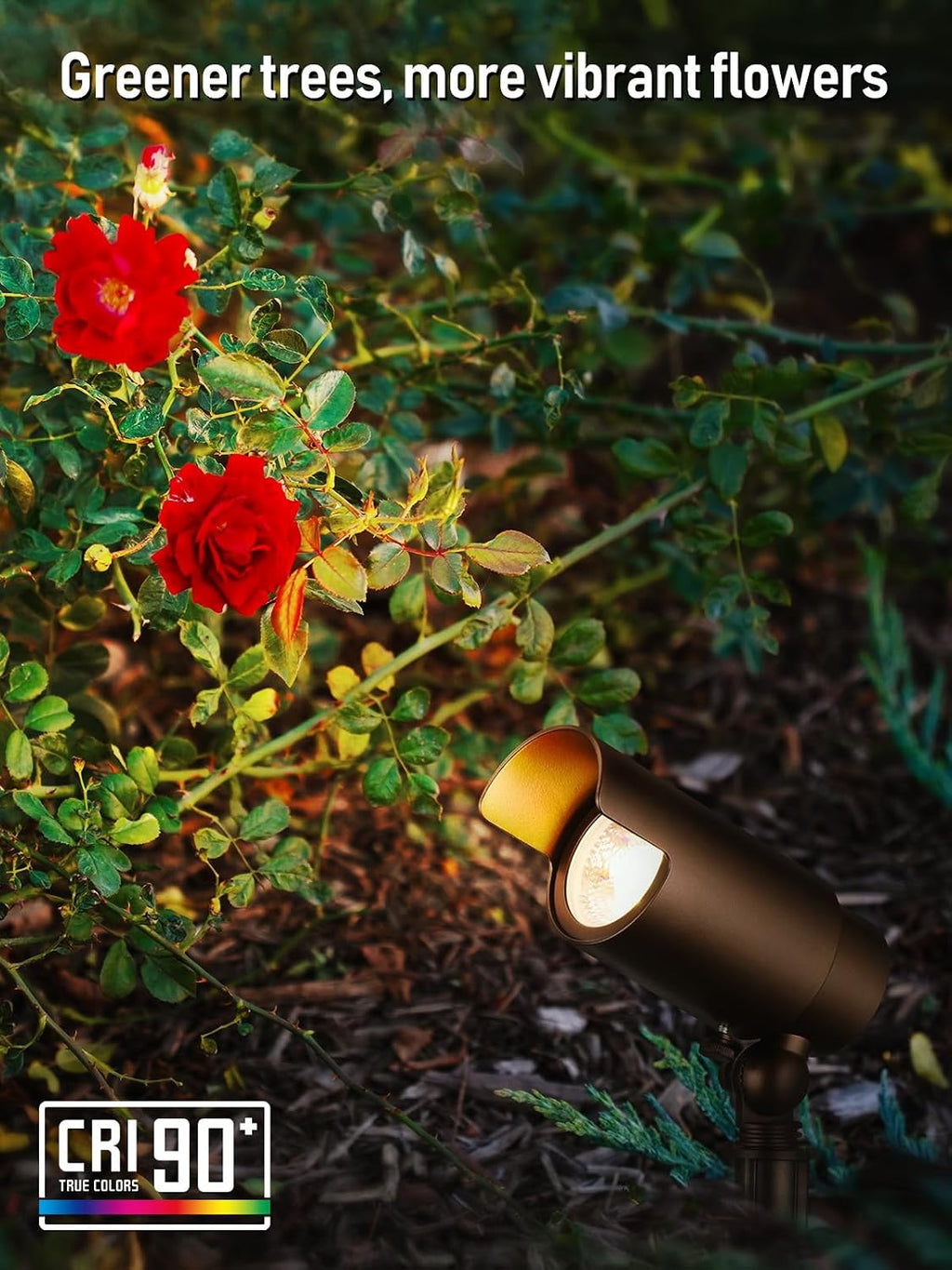 LEONLITE 5CCT Low Voltage LED Landscape Spotlight, 7W LED Spot Lights Outdoor for Garden Yard, Adjustable Beam Angle, 12-24V AC/DC, Aluminum, IP65 Waterproof, CRI90, ETL, Oil Rubbed Bronze, Pack of 8