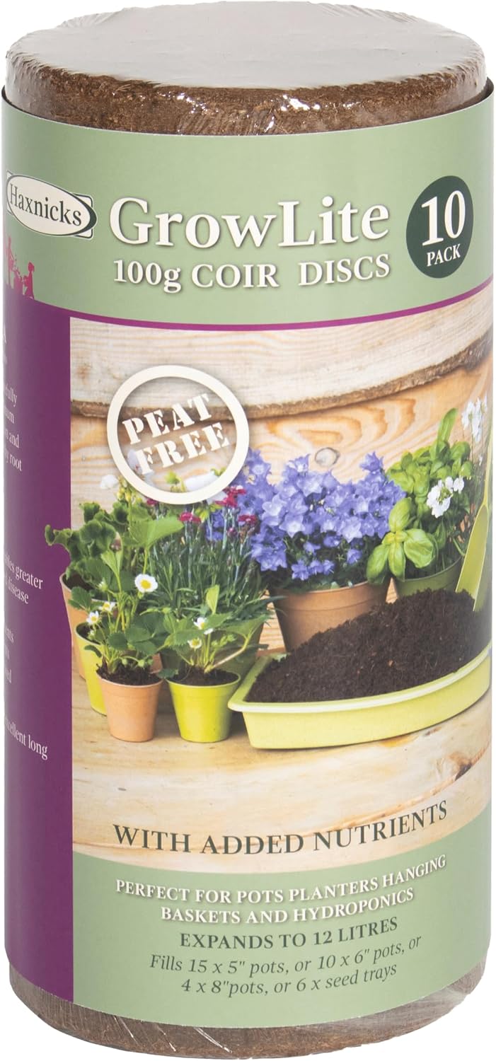 Indoor Gardening Essentials Kit – Dallas Esprit 11' Dia Ceramic Pot, Rolling Caddy, Stainless Trowel, Coir Discs & Moisture Meter