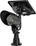 Gama Sonic Tri-Color Progressive Solar LED Spotlight with 100 Lumens, Outdoor Black Cast Aluminum, 3000K/4000K/5000K with Detachable Solar Panel (103i90090)