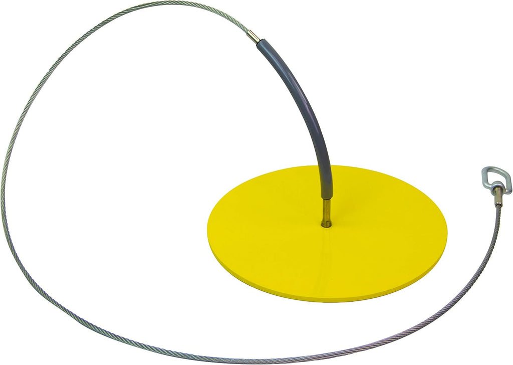 Frontline Fall Protection DT1206 Drop Thru Anchor 12' Round Plate with 6' Cable | OSHA & ANSI Compliant | Removable and Reusable Anchor Point | Over Head Applications