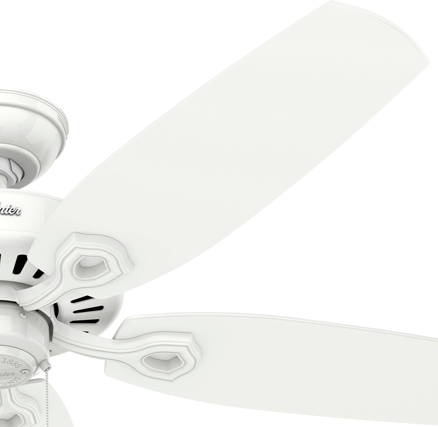 Hunter Fan 52 inch Snow White Traditional Ceiling Fan, 5 Blade (Renewed)