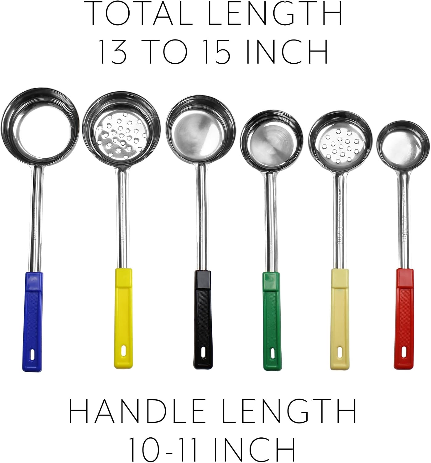 Darware Portion Control Serving Spoons (Case of 12 Sets); w 1/4 Cup, 1/2 Cup, 3/4 Cup & 1 Cup (2, 4, 6, 8 oz) & 1/2 & 1 Cup Utensils/Spoodles
