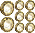 Set of 8 Adjustable Brushed Brass COB Ceiling Spotlights - Indoor Art Lighting (3W/7W/9W/12W) with Anti-Glare Trim and 3000K-6000K Color Temperature Options(12W,Neutral Light)