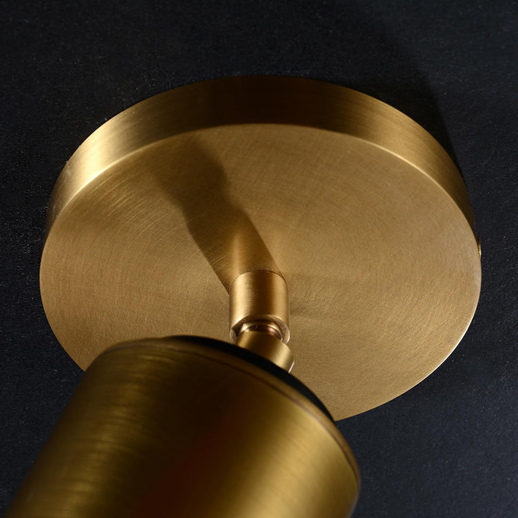 Cameron Adjustable Brass Ceilling Spotlight, Dimmable Directional Brass Wall Lighting Fixtures