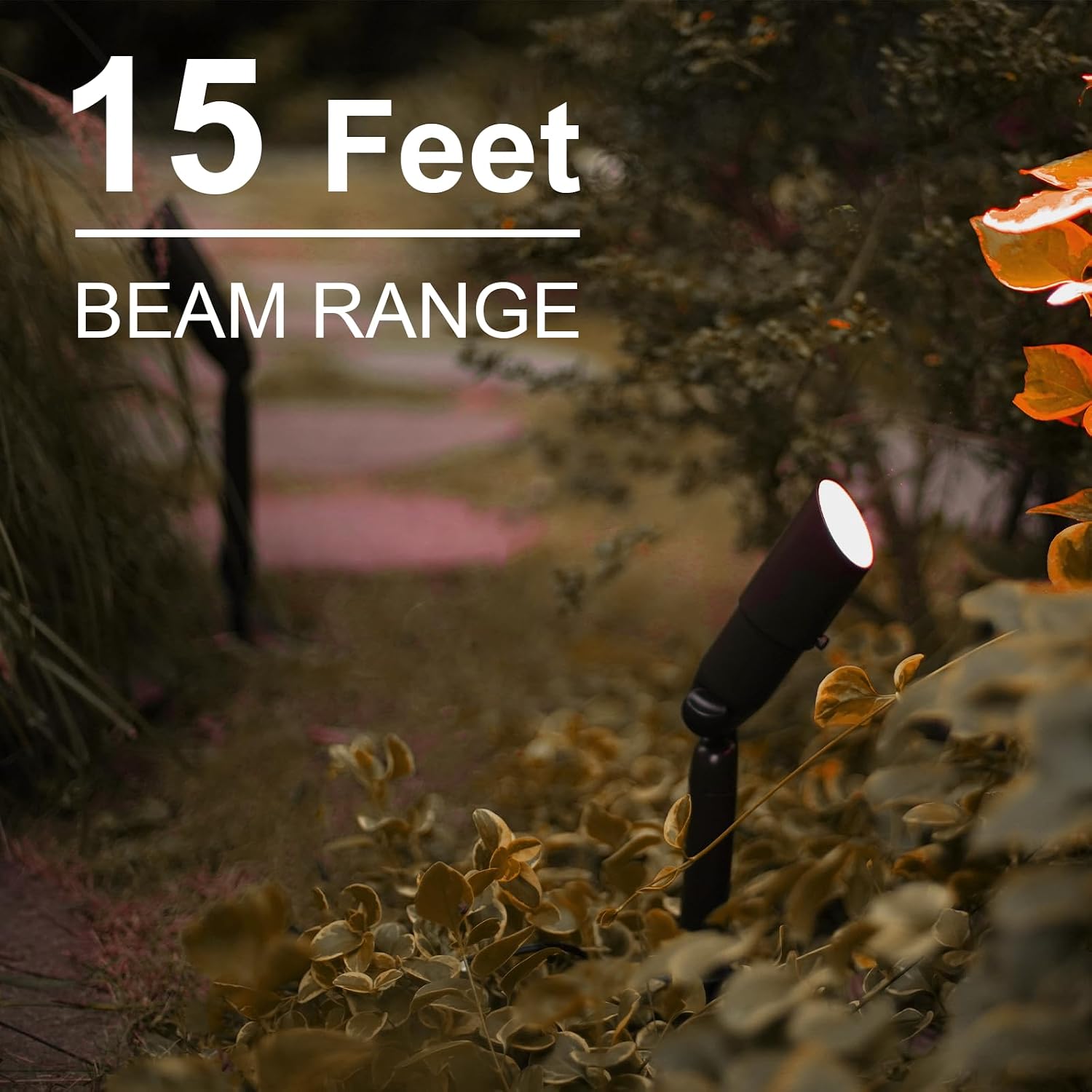 GOODSMANN Landscape Lighting Low Voltage Spotlight 20 Watts Halogen Landscape Lights with Metal Stake and Connector 176 Lumens 3000K for Outdoor Lighting Pathway Lawn Garden (8 Pack) 9920-9603-08
