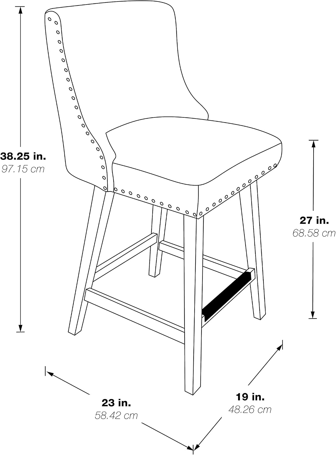 OSP Home Furnishings Granville Swivel Counter Height Stool with Grey Wood Legs, Wheat Fabric