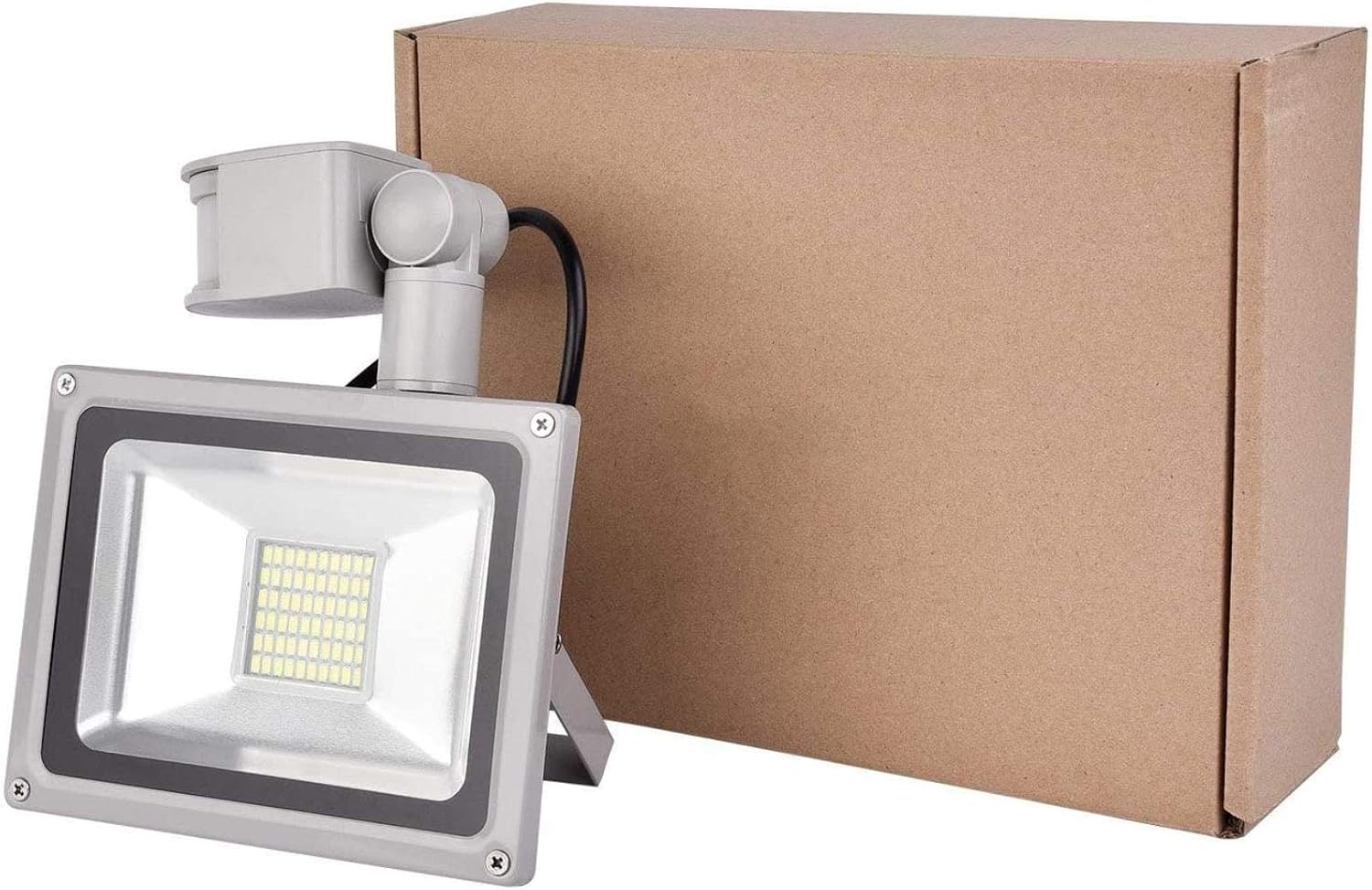 Solar Flood Lights 20W Warm White LED Spotlight with Motion, Outdoor Floodlights, Ip65 Waterproof Lamp, 2000Lm, 2800 3200 K