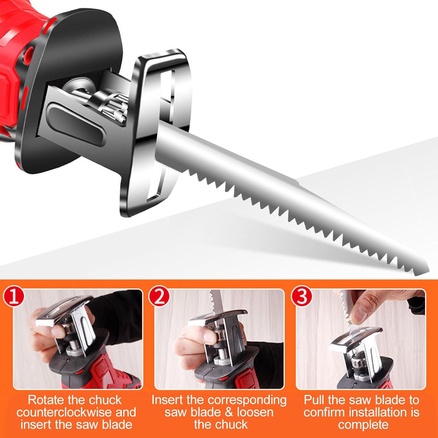Bone Saw-Cordless Professional Butcher Reciprocating Saw - Battery Powered Electric Bone Saw for Commercial &Home Use, Multifunctional Meat Bone Saw with 5 Blades/Storage Box,1Battery