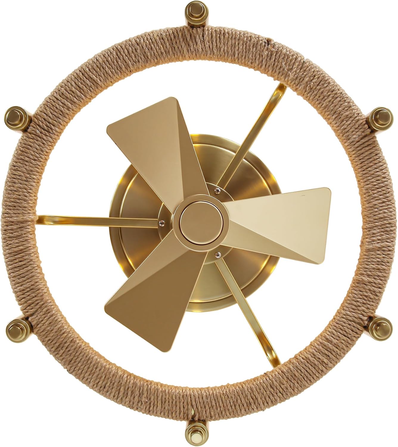 Parrot Uncle Ceiling Fans with Lights and Remote, Gold Chandelier Ceiling Fan with Light for Bedroom, Flush Mount Farmhouse Ceiling Fans Indoor Outdoor, Reversible 3 Blades, Noiseless, ETL