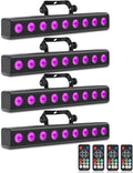 LED Stage Wash Light Bar,50W 9 LED 4IN1 RGBW DJ Stage Lights Bar with Remote Control Sound Activated DMX Stage Light for Church Events Wedding Disco Party DJ Lights 4Pack