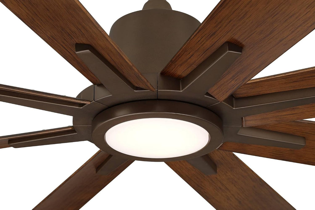 Casa Vieja 54' Inspirit Bronze LED Damp Remote Ceiling Fan